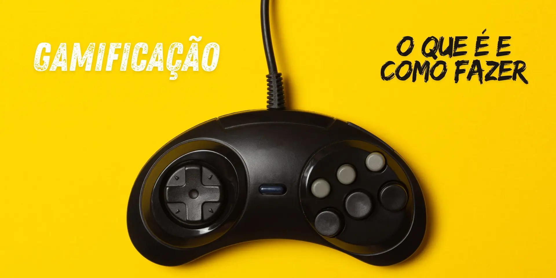 fundo amarelo com um controle de video game