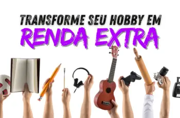 Varios braços segurando ferramentas de hobbies que possam ser monetizados